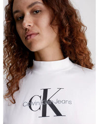 Calvin Klein - Archival Monogram Tee in White - Close View