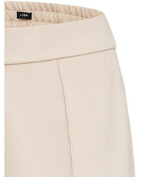 Olsen - Crop Trousers in Cream - Close View