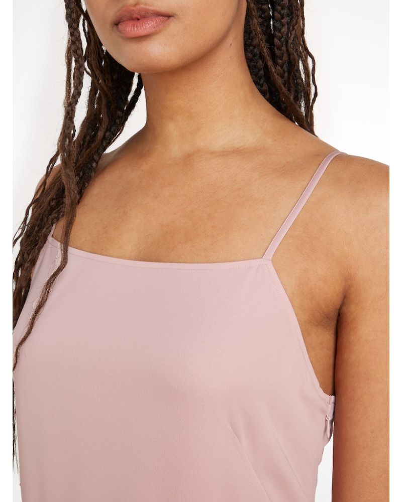 Calvin Klein - Recycled CDC Midi Slip Dress in Mauve - Close View