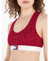 Tommy Hilfiger - Bralette Cotton Print in Rouge - Close View