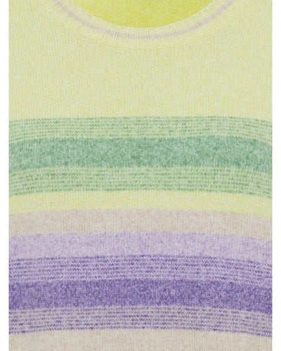 Olsen - Stripe Jumper in Lemon - Close View