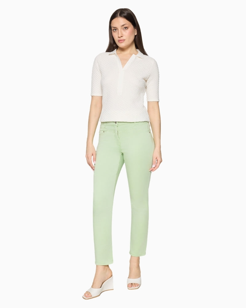 Betty Barclay Casual Trousers foam green full outfit view