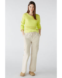 Oui - Jumper in Lime - Front View