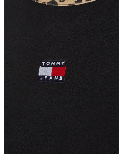 Tommy Jeans - Bodycon Leo Binding Dress in Black - Logo View
