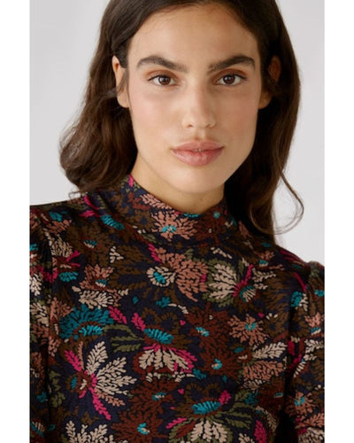 Oui - Shirt in Brown - Close View