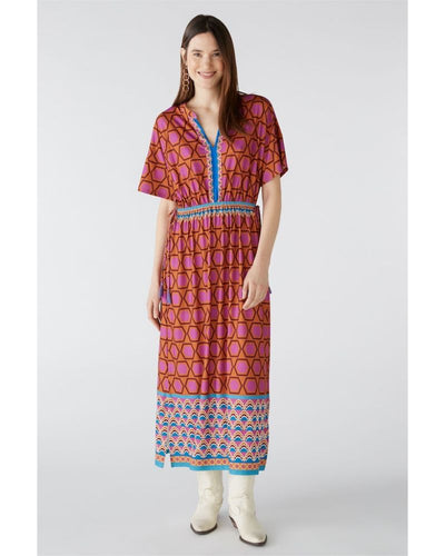 Oui - Maxi Dress in Pink - Front View