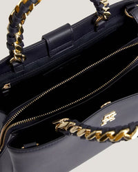 Tommy Hilfiger - Feminine Medium Satchel Bag in Navy - Open View