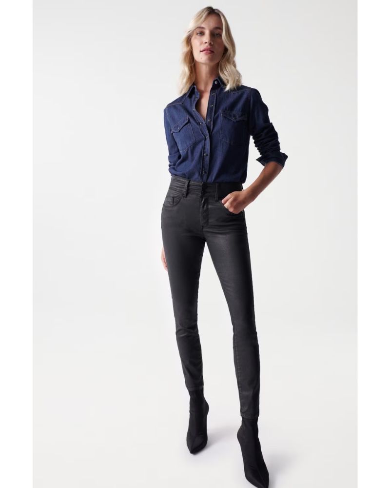 Salsa - Secret Skinny Jeans in Black - Front View