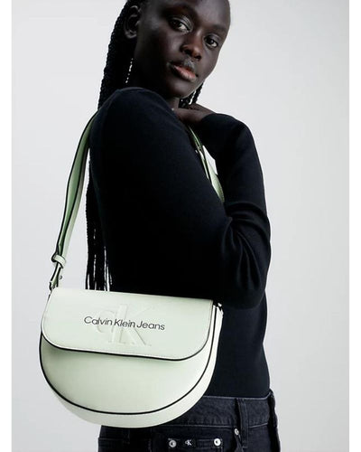 Calvin Klein - Sculpted Saddle Bag in Mint - Close View