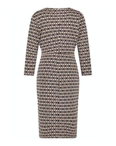 Gerry Weber - V-Neck Long Sleeve Dress in Black - Rear View