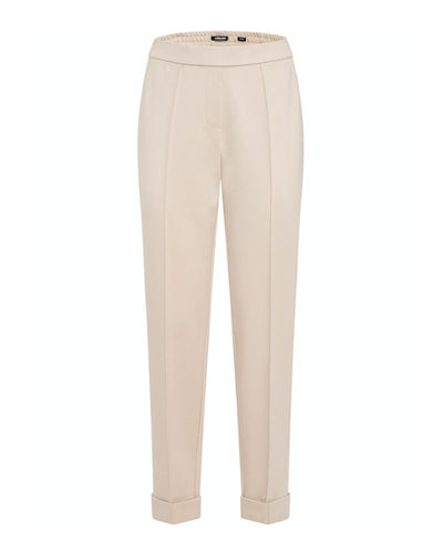 Olsen - Crop Trousers in Cream - Front View