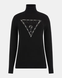 Guess Jeans - TN Gisele Logo Sweater in Black - Full View