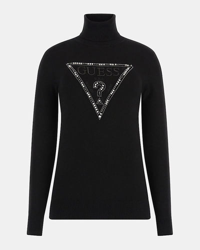 Guess Jeans - TN Gisele Logo Sweater in Black - Full View