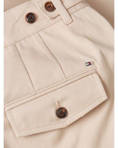 Tommy Hilfiger - Ted Co Twill Chino Pant in Beige - Logo View