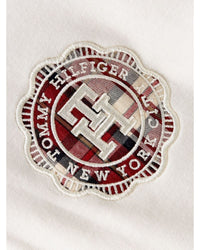 Tommy Hilfiger - SMD Regular Tartan Crewneck Hoodie in Off White - Logo View