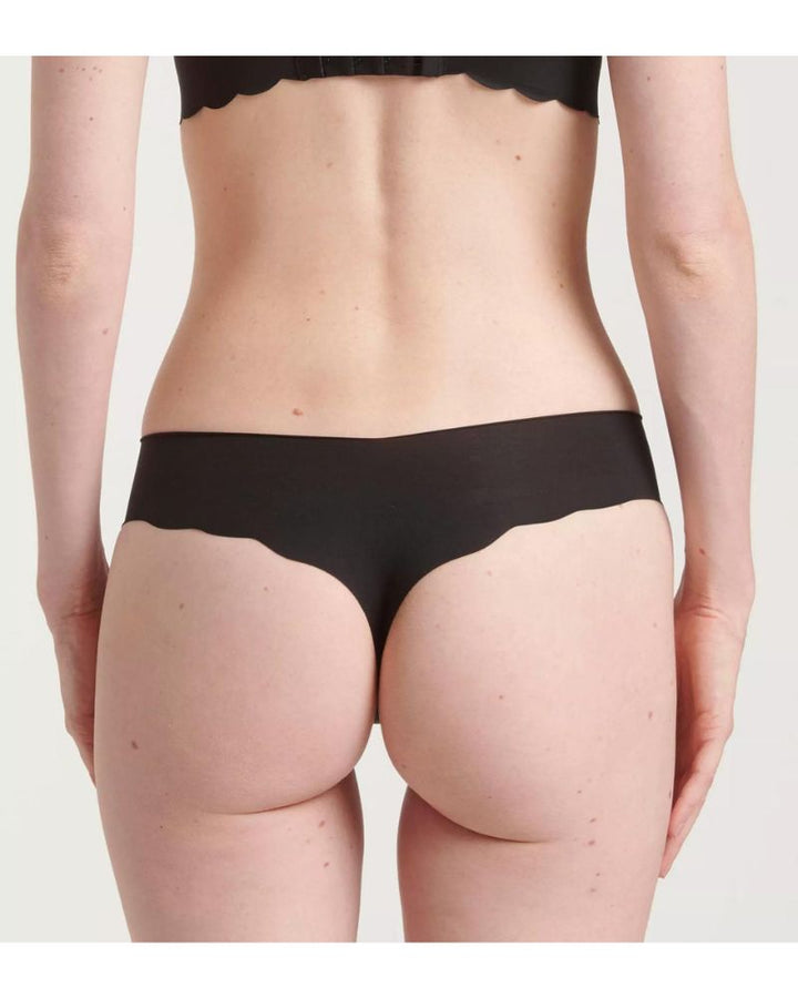 Sloggi - Zero Microfibre 2 Hipstring Brief in Black - Rear View