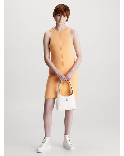 Calvin Klein - Minimal Monogram Shoulder Bag in White - Full View