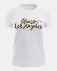 Guess Jeans - Short Sleeve Crewneck LA Tee in White - Full View