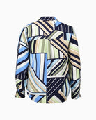 Betty Barclay overblouse blue green graphic back view
