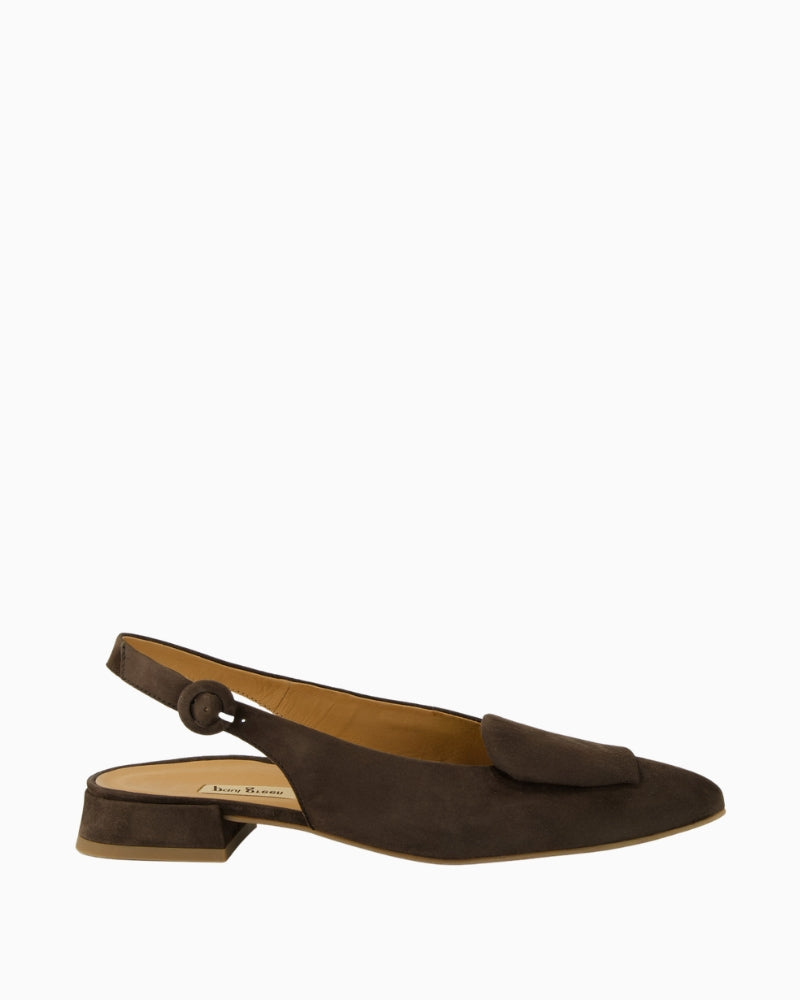 Paul Green Sling-Back Wedges in Brown side view