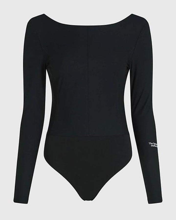 Calvin Klein - Back Buckle Long Sleeve Top in Black - Full View