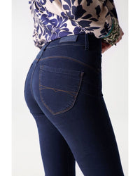 Salsa - Secret Bootcut Jeans in Dark Denim - Back View