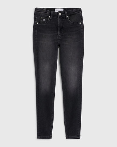 Calvin Klein - High Rise Super Skinny Ankle Jeans in Denim - Front View