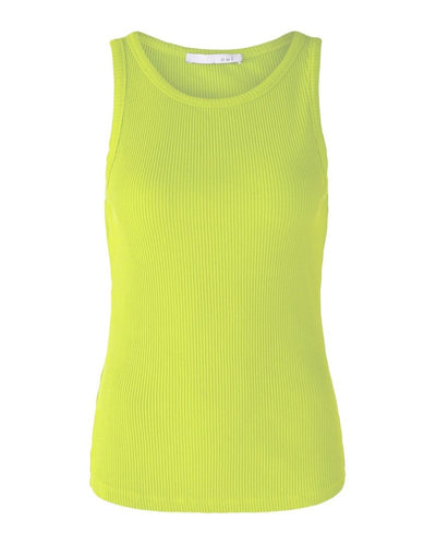 Oui - Tank Top in Lime - Full View