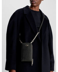 Calvin Klein - Re-Lock Phone Crossbody Bag in Black - Front View