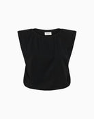 Part Two BerthinePW Top in black neckline detail