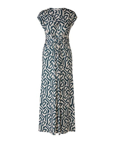 Oui - Maxi Dress in Green - Full View