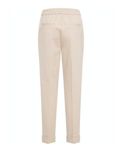 Olsen - Crop Trousers in Cream - Back View