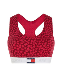 Tommy Hilfiger - Bralette Cotton Print in Rouge - Front View
