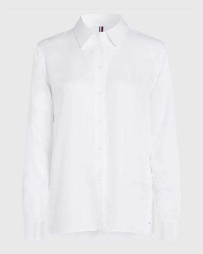 Tommy Hilfiger - Pieced GLB STP Regular Fluer Shirt in White - Full View