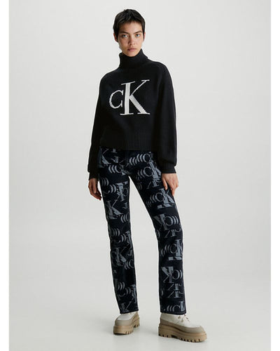 Calvin Klein - Blown Up CK Loose Sweater in Black - Front View