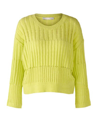 Oui - Jumper in Lime - Full View