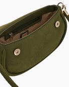 GUESS Danya Suede Shoulder Bag in Green Multi interior detail