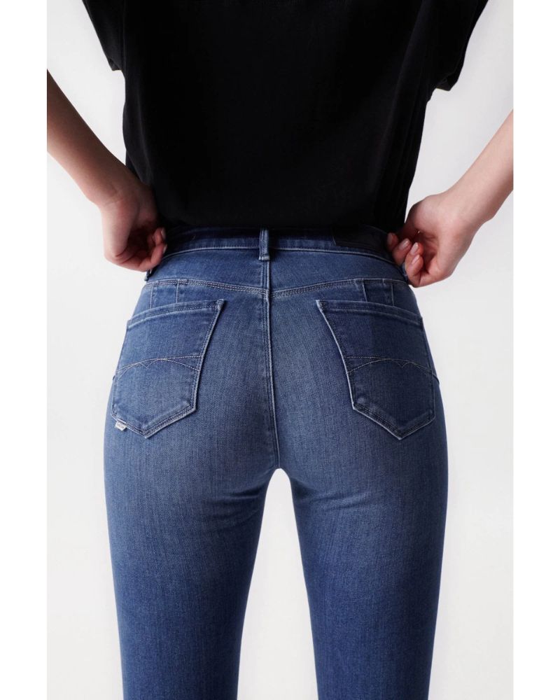 Salsa - Destiny Skinny Jeans in Denim - Back View