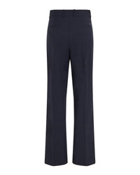 Tommy Hilfiger - Wide Leg Pleated Pant in Navy - Rear View
