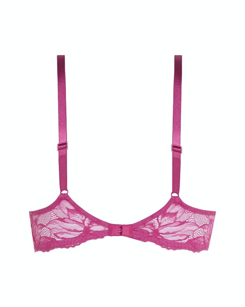 Calvin Klein - Light Lined Plunge Bra in Magenta - Back View