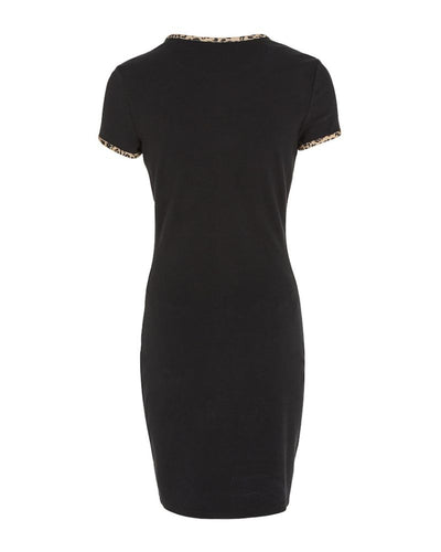 Tommy Jeans - Bodycon Leo Binding Dress in Black - Back View