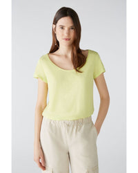 Oui - T-Shirt in Lime