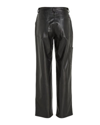 Tommy Jeans - Daisy LR Baggy Pleather Pant in Black - Back View