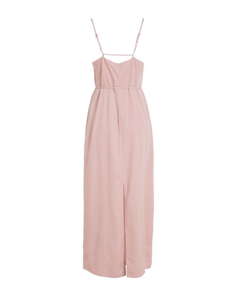 Calvin Klein - Recycled CDC Midi Slip Dress in Mauve - Back View