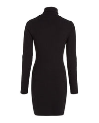 Tommy Jeans - Turtleneck Essential Logo Dress in Black - Back View