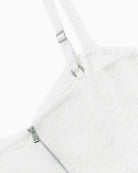 GUESS Eyelets Top in White fabric eyelet strap detail