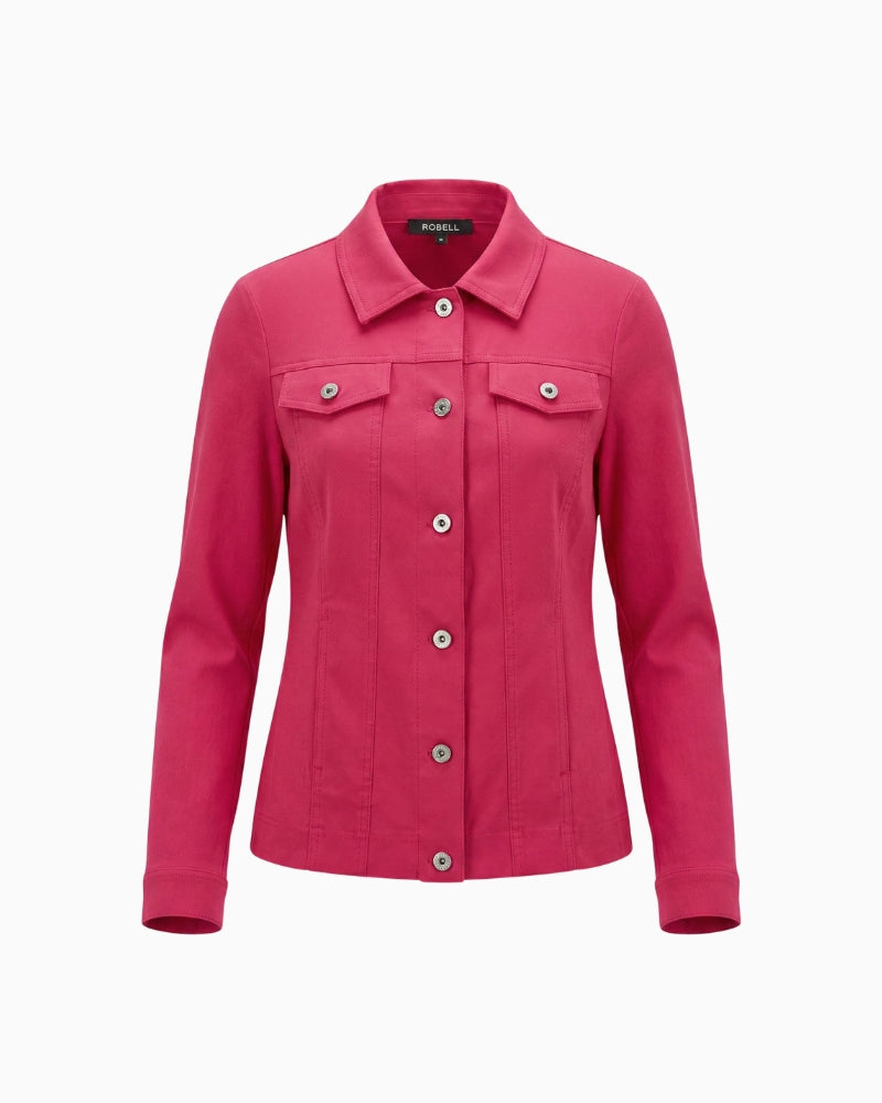 Robell Happy 09 Jacket Raspberry front view – Áines Boutique