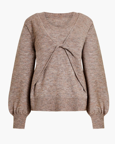 French Connection - Long Sleeve Jumper in Taupe - Full View