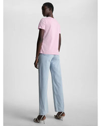 Tommy Hilfiger - Regular Monotype EMB Crewneck SS Top in Baby Pink - Rear View