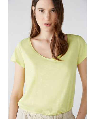 Oui - T-Shirt in Lime - Close View